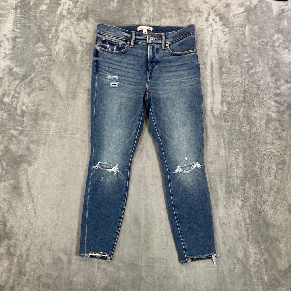 Lucky Brand Mid Rise Skinny Jeans Women's Size 8/29 Blue Medium Wash